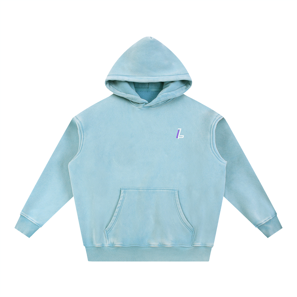 Snow Wash Fleece Oversize Hoodie