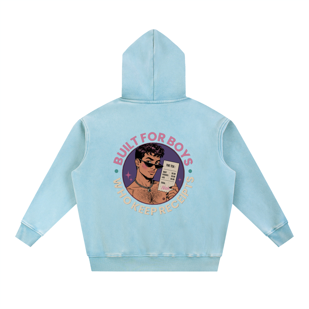 Snow Wash Fleece Oversize Hoodie